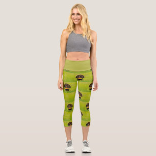 SlipperyJoe's proud turkey eat ham red wattle hang Capri Leggings