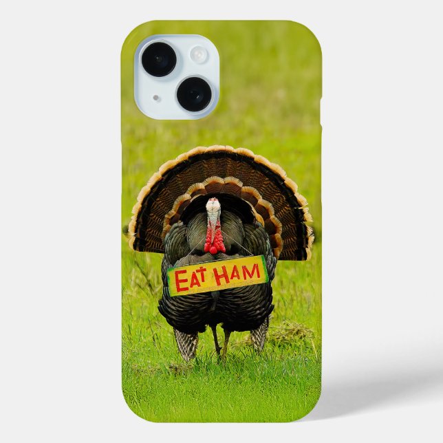 SlipperyJoe's proud turkey eat ham red wattle hang Case-Mate iPhone Case (Back)