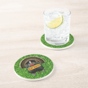 SlipperyJoe's proud turkey eat ham red wattle hang Coaster