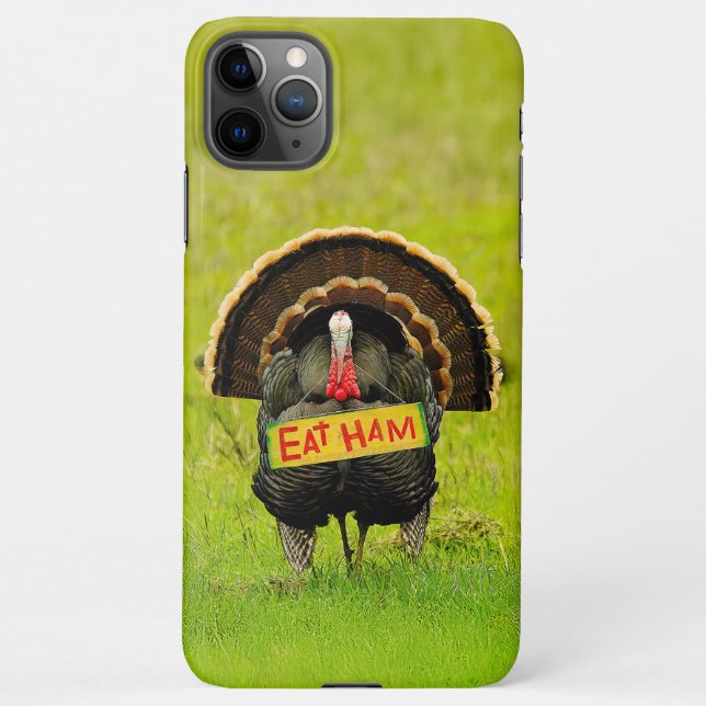 SlipperyJoe's proud turkey eat ham red wattle hang iPhone Case (Back)