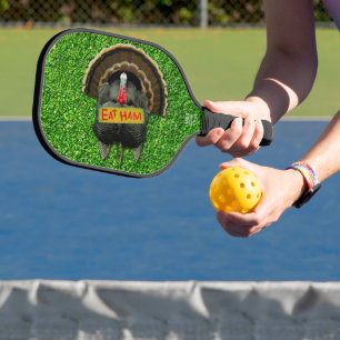 SlipperyJoe's proud turkey eat ham red wattle hang Pickleball Paddle