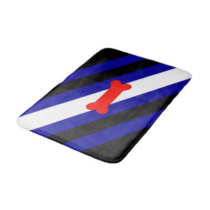 SlipperyJoe's puppy play pride flag express kink i Bath Mat