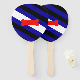 SlipperyJoe's puppy play pride flag express kink i Hand Fan