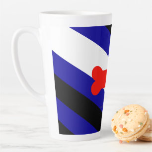 SlipperyJoe's puppy play pride flag express kink i Latte Mug