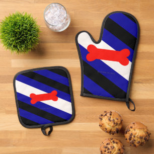 SlipperyJoe's puppy play pride flag express kink i Oven Mitt & Pot Holder Set