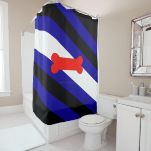 SlipperyJoe's puppy play pride flag express kink i Shower Curtain