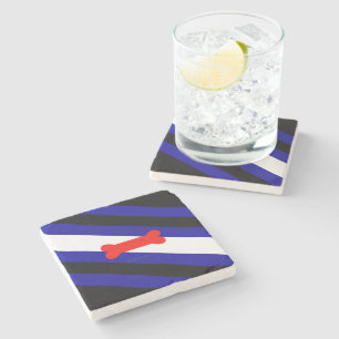 SlipperyJoe's puppy play pride flag express kink i Stone Coaster