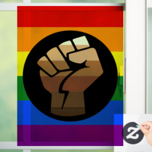 SlipperyJoe's queer people colour flag raised fist