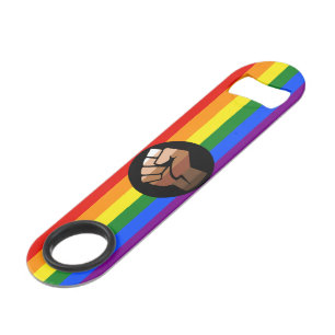 SlipperyJoe's queer people colour flag raised fist