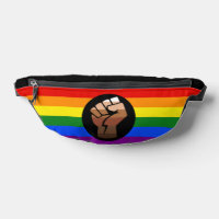 SlipperyJoe's queer people colour flag raised fist
