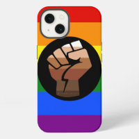 SlipperyJoe's queer people colour flag raised fist