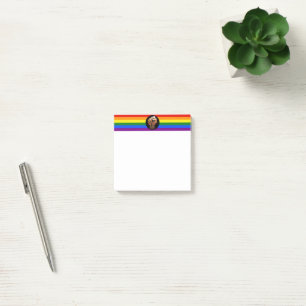 SlipperyJoe's queer people colour flag raised fist Post-it Notes