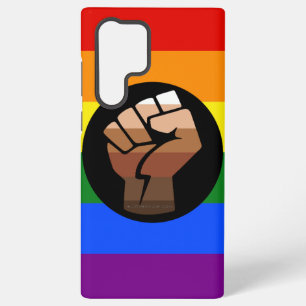 SlipperyJoe's queer people colour flag raised fist Samsung Galaxy Case