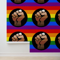SlipperyJoe's queer people colour flag raised fist