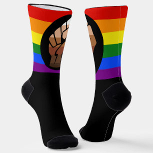 SlipperyJoe's Queer People of Colour Flag gay gift Socks