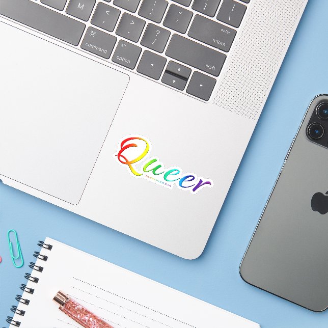 SlipperyJoe's queer single expressive word smooth  (Laptop w/ iPhone)