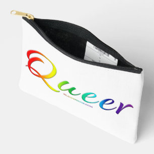 SlipperyJoe's queer single expressive word smooth Accessory Pouch