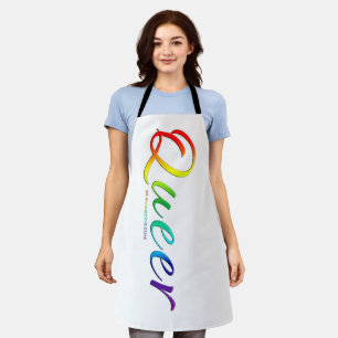 SlipperyJoe's queer single expressive word smooth Apron