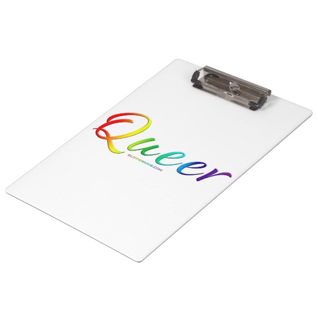 SlipperyJoe's queer single expressive word smooth  Clipboard (Angled)