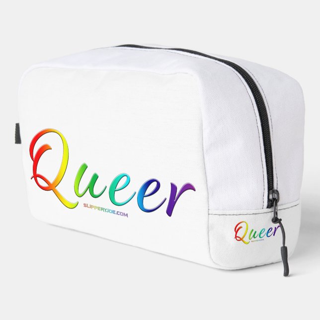 SlipperyJoe's queer single expressive word smooth  Dopp Kit (Right Corner)
