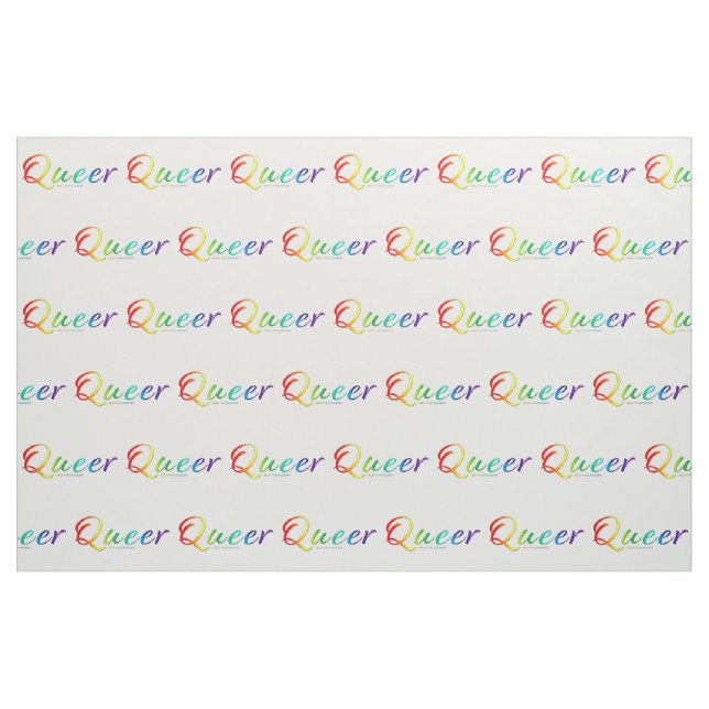 SlipperyJoe's queer single expressive word smooth  Fabric (Yard)
