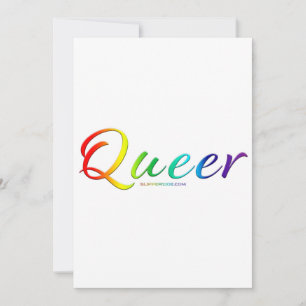SlipperyJoe's queer single expressive word smooth Holiday Card