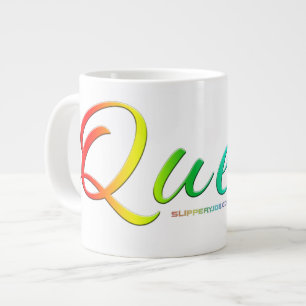 SlipperyJoe's queer single expressive word smooth Large Coffee Mug