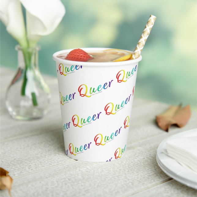 SlipperyJoe's queer single expressive word smooth  Paper Cups (Insitu)