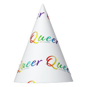 SlipperyJoe's queer single expressive word smooth Party Hat