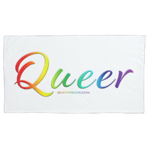 SlipperyJoe's queer single expressive word smooth  Pillowcase