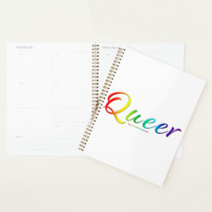 SlipperyJoe's queer single expressive word smooth Planner