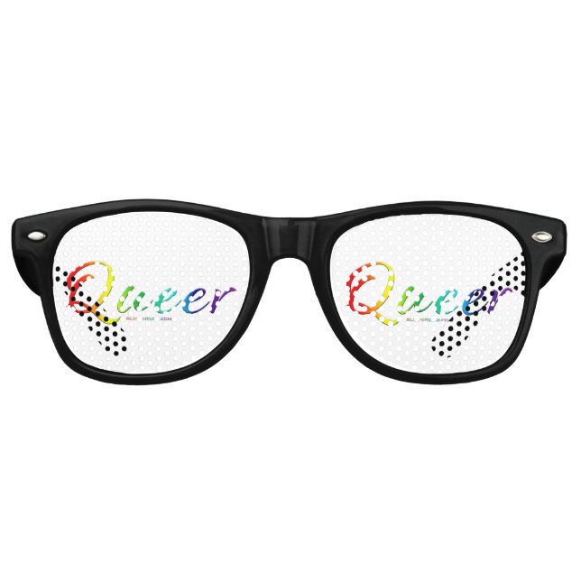 SlipperyJoe's queer single expressive word smooth  Retro Sunglasses (Front)