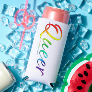 SlipperyJoe's queer single expressive word smooth Seltzer Can Cooler
