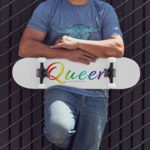 SlipperyJoe's queer single expressive word smooth Skateboard