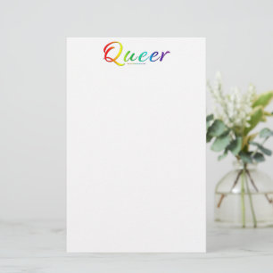 SlipperyJoe's queer single expressive word smooth Stationery