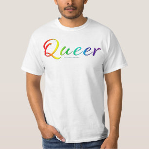 SlipperyJoe's queer single expressive word smooth  T-Shirt