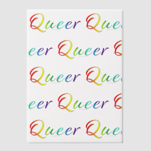 SlipperyJoe's queer single expressive word smooth Vellum Invitations