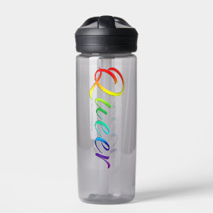 SlipperyJoe's queer single expressive word smooth Water Bottle