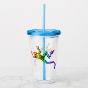 SlipperyJoe's rainbow coloured frog rendered sculp Acrylic Tumbler