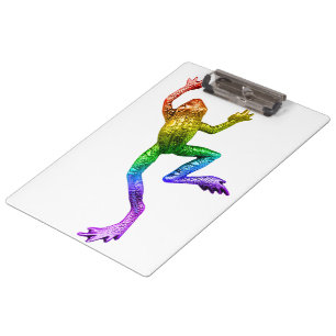 SlipperyJoe's rainbow coloured frog rendered sculp Clipboard