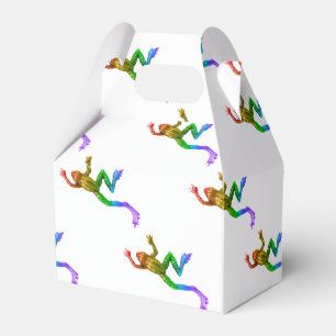 SlipperyJoe's rainbow coloured frog rendered sculp Favour Box