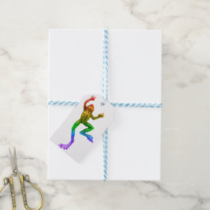 SlipperyJoe's rainbow coloured frog rendered sculp Gift Tags
