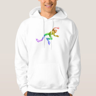 SlipperyJoe's rainbow coloured frog rendered sculp Hoodie