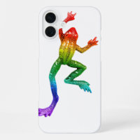 SlipperyJoe's rainbow coloured frog rendered sculp