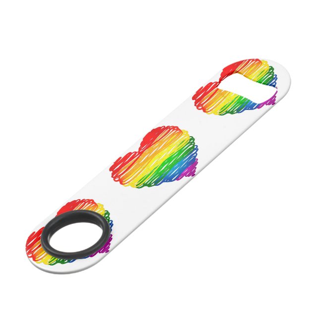SlipperyJoe's rainbow coloured heart scribbled swi (Back Angled)
