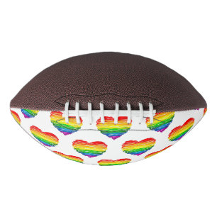 SlipperyJoe's rainbow coloured heart scribbled swi Football