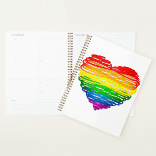 SlipperyJoe's rainbow coloured heart scribbled swi Planner