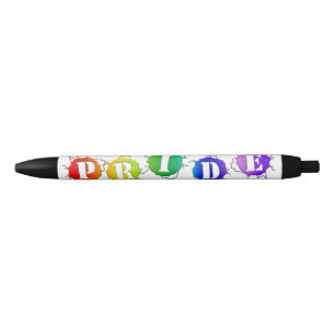 SlipperyJoe's rainbow coloured pride sign bursts w Black Ink Pen