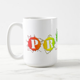 SlipperyJoe's rainbow coloured pride sign bursts w Coffee Mug