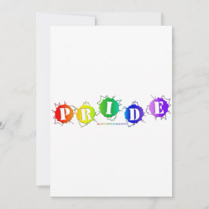 SlipperyJoe's rainbow coloured pride sign bursts w Holiday Card